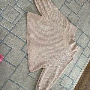 Free People off shoulder Ribbed Knit Sweater - Cream